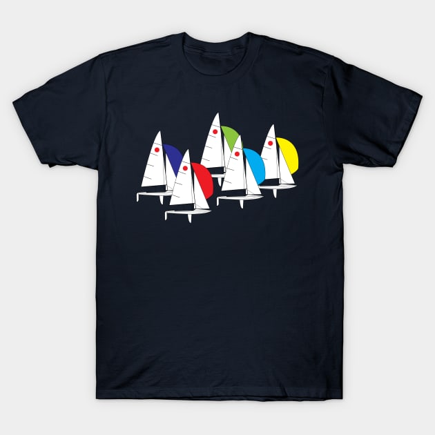 Fireball Sailboats Racing T-Shirt by CHBB